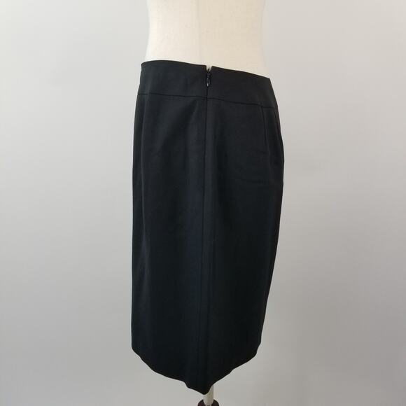 Talbots Petites Gray Wool Blend Lined Side Zip Skirt Size 8 - Picture 4 of 6